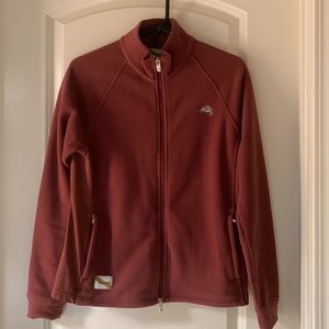 tracksmith franklin fleece jacket women sz medium